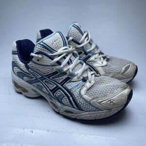 Vtg Asics Womens Gel Nimbus-11 T991N Blue/White Running Shoes Sz 9 / 40.5EU Y2K